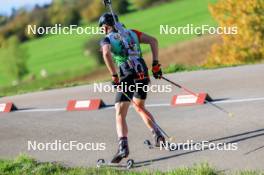 19.10.2024, Arcon, France (FRA): Anthony Berlioz (FRA) - Biathlon Samse Summer Tour, sprint, Arcon (FRA). www.nordicfocus.com. © Manzoni/NordicFocus. Every downloaded picture is fee-liable.