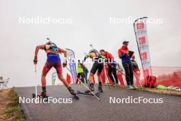 19.10.2024, Arcon, France (FRA): Anselme Lutaud (FRA), Loris Favre (FRA), (l-r) - Biathlon Samse Summer Tour, sprint, Arcon (FRA). www.nordicfocus.com. © Manzoni/NordicFocus. Every downloaded picture is fee-liable.