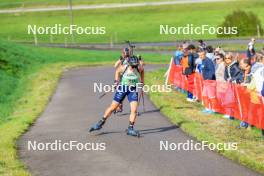 19.10.2024, Arcon, France (FRA): Julia Simon (FRA) - Biathlon Samse Summer Tour, sprint, Arcon (FRA). www.nordicfocus.com. © Manzoni/NordicFocus. Every downloaded picture is fee-liable.