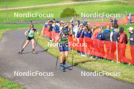 19.10.2024, Arcon, France (FRA): Julia Simon (FRA) - Biathlon Samse Summer Tour, sprint, Arcon (FRA). www.nordicfocus.com. © Manzoni/NordicFocus. Every downloaded picture is fee-liable.