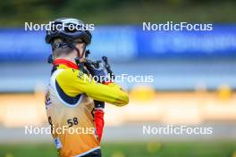 19.10.2024, Arcon, France (FRA): Louis Bastin (BEL) - Biathlon Samse Summer Tour, sprint, Arcon (FRA). www.nordicfocus.com. © Manzoni/NordicFocus. Every downloaded picture is fee-liable.