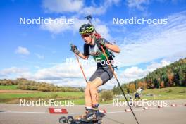 19.10.2024, Arcon, France (FRA): Samuel Blanchet (FRA) - Biathlon Samse Summer Tour, sprint, Arcon (FRA). www.nordicfocus.com. © Manzoni/NordicFocus. Every downloaded picture is fee-liable.