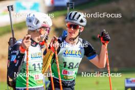 19.10.2024, Arcon, France (FRA): Linus Kesper (GER), Finn Zurnieden (GER), (l-r) - Biathlon Samse Summer Tour, sprint, Arcon (FRA). www.nordicfocus.com. © Manzoni/NordicFocus. Every downloaded picture is fee-liable.