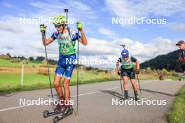 19.10.2024, Arcon, France (FRA): Oscar Lombardot (FRA) - Biathlon Samse Summer Tour, sprint, Arcon (FRA). www.nordicfocus.com. © Manzoni/NordicFocus. Every downloaded picture is fee-liable.