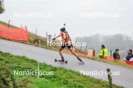 19.10.2024, Arcon, France (FRA): Maiko Gros (FRA) - Biathlon Samse Summer Tour, sprint, Arcon (FRA). www.nordicfocus.com. © Manzoni/NordicFocus. Every downloaded picture is fee-liable.