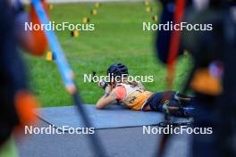 19.10.2024, Arcon, France (FRA): Charlie Burbaud (FRA) - Biathlon Samse Summer Tour, sprint, Arcon (FRA). www.nordicfocus.com. © Manzoni/NordicFocus. Every downloaded picture is fee-liable.