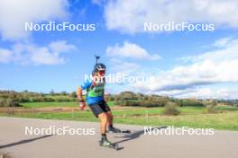 19.10.2024, Arcon, France (FRA): Esteban Moreira (FRA) - Biathlon Samse Summer Tour, sprint, Arcon (FRA). www.nordicfocus.com. © Manzoni/NordicFocus. Every downloaded picture is fee-liable.