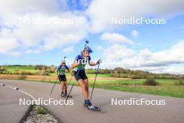 19.10.2024, Arcon, France (FRA): Ethan Benoit Appolonia (FRA), Marius Remy (FRA), (l-r) - Biathlon Samse Summer Tour, sprint, Arcon (FRA). www.nordicfocus.com. © Manzoni/NordicFocus. Every downloaded picture is fee-liable.