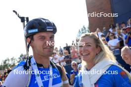 25.08.2024, Otepaeae, Estonia (EST): Rene Zahkna (EST), Regina Ermits (EST), (l-r) - IBU Summer Biathlon World Championships, mass men, Otepaeae (EST). www.nordicfocus.com. © Manzoni/NordicFocus. Every downloaded picture is fee-liable.