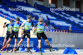 25.08.2024, Otepaeae, Estonia (EST): George Coltea (ROU), Thierry Langer (BEL), (l-r) - IBU Summer Biathlon World Championships, mass men, Otepaeae (EST). www.nordicfocus.com. © Manzoni/NordicFocus. Every downloaded picture is fee-liable.