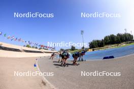 25.08.2024, Otepaeae, Estonia (EST): Fabien Claude (FRA), Emilien Claude (FRA), Artem Tyshchenko (UKR), (l-r) - IBU Summer Biathlon World Championships, mass men, Otepaeae (EST). www.nordicfocus.com. © Manzoni/NordicFocus. Every downloaded picture is fee-liable.