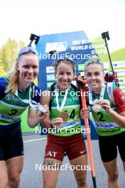 25.08.2024, Otepaeae, Estonia (EST): Suvi Minkkinen (FIN), Baiba Bendika (LAT), Tereza Vobornikova (CZE), (l-r) - IBU Summer Biathlon World Championships, mass women, Otepaeae (EST). www.nordicfocus.com. © Manzoni/NordicFocus. Every downloaded picture is fee-liable.