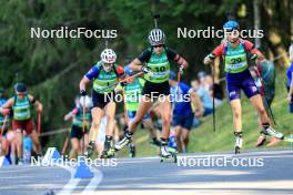 25.08.2024, Otepaeae, Estonia (EST): Paulina Batovska Fialkova (SVK), Milena Todorova (BUL), Anika Kozica (CRO), (l-r) - IBU Summer Biathlon World Championships, mass women, Otepaeae (EST). www.nordicfocus.com. © Manzoni/NordicFocus. Every downloaded picture is fee-liable.