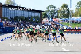 25.08.2024, Otepaeae, Estonia (EST): Joanna Jakiela (POL), Lotte Lie (BEL), Lucie Charvatova (CZE), Khrystyna Dmytrenko (UKR), Tereza Vobornikova (CZE), Paulina Batovska Fialkova (SVK), Suvi Minkkinen (FIN), (l-r) - IBU Summer Biathlon World Championships, mass women, Otepaeae (EST). www.nordicfocus.com. © Manzoni/NordicFocus. Every downloaded picture is fee-liable.