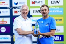 25.08.2024, Otepaeae, Estonia (EST): Olle Dahlin (SWE), IBU President - IBU Summer Biathlon World Championships, mass women, Otepaeae (EST). www.nordicfocus.com. © Manzoni/NordicFocus. Every downloaded picture is fee-liable.