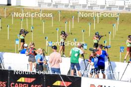 25.08.2024, Otepaeae, Estonia (EST): Milena Todorova (BUL), Polina Yegorova (KAZ), Natalia Sidorowicz (POL), (l-r) - IBU Summer Biathlon World Championships, mass women, Otepaeae (EST). www.nordicfocus.com. © Manzoni/NordicFocus. Every downloaded picture is fee-liable.