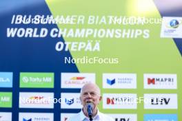 25.08.2024, Otepaeae, Estonia (EST): Olle Dahlin (SWE), IBU President - IBU Summer Biathlon World Championships, mass women, Otepaeae (EST). www.nordicfocus.com. © Manzoni/NordicFocus. Every downloaded picture is fee-liable.