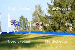 25.08.2024, Otepaeae, Estonia (EST): Anastasia Tolmacheva (ROU), Lucie Charvatova (CZE), Paulina Batovska Fialkova (SVK), (l-r) - IBU Summer Biathlon World Championships, mass women, Otepaeae (EST). www.nordicfocus.com. © Manzoni/NordicFocus. Every downloaded picture is fee-liable.