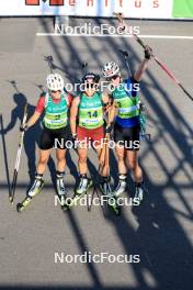 25.08.2024, Otepaeae, Estonia (EST): Tereza Vobornikova (CZE), Baiba Bendika (LAT), Suvi Minkkinen (FIN), (l-r) - IBU Summer Biathlon World Championships, mass women, Otepaeae (EST). www.nordicfocus.com. © Manzoni/NordicFocus. Every downloaded picture is fee-liable.