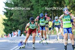 25.08.2024, Otepaeae, Estonia (EST): Annija Sabule (LAT), Tilda Johansson (SWE), Emma Nilsson (SWE), (l-r) - IBU Summer Biathlon World Championships, mass women, Otepaeae (EST). www.nordicfocus.com. © Manzoni/NordicFocus. Every downloaded picture is fee-liable.