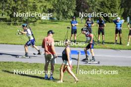 25.08.2024, Otepaeae, Estonia (EST): Matija Legovic (CRO), Kasper Kalkenberg (NOR), (l-r) - IBU Summer Biathlon World Championships, pursuit junior men, Otepaeae (EST). www.nordicfocus.com. © Manzoni/NordicFocus. Every downloaded picture is fee-liable.