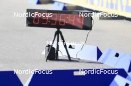 25.08.2024, Otepaeae, Estonia (EST): Event Feature: Timing clock - IBU Summer Biathlon World Championships, pursuit junior men, Otepaeae (EST). www.nordicfocus.com. © Manzoni/NordicFocus. Every downloaded picture is fee-liable.