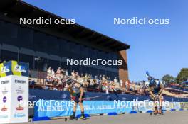 25.08.2024, Otepaeae, Estonia (EST): Serhii Suprun (UKR), Victor Berglund (SWE), (l-r) - IBU Summer Biathlon World Championships, pursuit junior men, Otepaeae (EST). www.nordicfocus.com. © Manzoni/NordicFocus. Every downloaded picture is fee-liable.