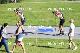 25.08.2024, Otepaeae, Estonia (EST): Sivert Gerhardsen (NOR), David Elias (CZE), (l-r) - IBU Summer Biathlon World Championships, pursuit junior men, Otepaeae (EST). www.nordicfocus.com. © Manzoni/NordicFocus. Every downloaded picture is fee-liable.