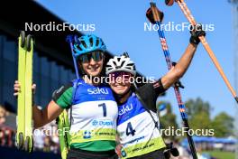 25.08.2024, Otepaeae, Estonia (EST): Valentina Dimitrova (BUL), Lora Hristova (BUL), (l-r) - IBU Summer Biathlon World Championships, pursuit junior women, Otepaeae (EST). www.nordicfocus.com. © Manzoni/NordicFocus. Every downloaded picture is fee-liable.