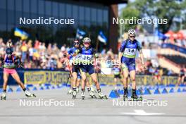 25.08.2024, Otepaeae, Estonia (EST): Polina Putsko (UKR), Anastasiya Papova (KAZ), (l-r) - IBU Summer Biathlon World Championships, pursuit junior women, Otepaeae (EST). www.nordicfocus.com. © Manzoni/NordicFocus. Every downloaded picture is fee-liable.