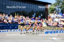 25.08.2024, Otepaeae, Estonia (EST): Ilona Plechacova (CZE), Ragna Fodstad (NOR), Anna Torjussen (NOR), (l-r) - IBU Summer Biathlon World Championships, pursuit junior women, Otepaeae (EST). www.nordicfocus.com. © Manzoni/NordicFocus. Every downloaded picture is fee-liable.