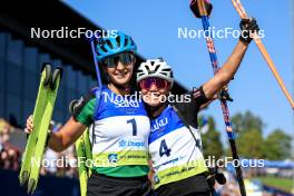 25.08.2024, Otepaeae, Estonia (EST): Valentina Dimitrova (BUL), Lora Hristova (BUL), (l-r) - IBU Summer Biathlon World Championships, pursuit junior women, Otepaeae (EST). www.nordicfocus.com. © Manzoni/NordicFocus. Every downloaded picture is fee-liable.