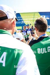 25.08.2024, Otepaeae, Estonia (EST): Lora Hristova (BUL), Valentina Dimitrova (BUL), (l-r) - IBU Summer Biathlon World Championships, pursuit junior women, Otepaeae (EST). www.nordicfocus.com. © Manzoni/NordicFocus. Every downloaded picture is fee-liable.