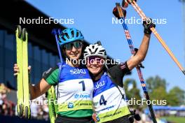 25.08.2024, Otepaeae, Estonia (EST): Valentina Dimitrova (BUL), Lora Hristova (BUL), (l-r) - IBU Summer Biathlon World Championships, pursuit junior women, Otepaeae (EST). www.nordicfocus.com. © Manzoni/NordicFocus. Every downloaded picture is fee-liable.