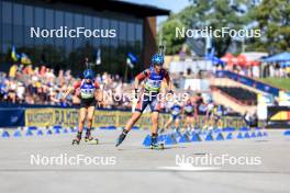 25.08.2024, Otepaeae, Estonia (EST): Heda Mikolasova (CZE), Agathe Brathagen (NOR), (l-r) - IBU Summer Biathlon World Championships, pursuit junior women, Otepaeae (EST). www.nordicfocus.com. © Manzoni/NordicFocus. Every downloaded picture is fee-liable.