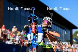 25.08.2024, Otepaeae, Estonia (EST): Valentina Dimitrova (BUL), Lora Hristova (BUL), (l-r) - IBU Summer Biathlon World Championships, pursuit junior women, Otepaeae (EST). www.nordicfocus.com. © Manzoni/NordicFocus. Every downloaded picture is fee-liable.