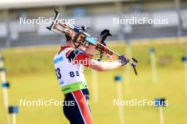 24.08.2024, Otepaeae, Estonia (EST): Sivert Gerhardsen (NOR) - IBU Summer Biathlon World Championships, sprint junior men, Otepaeae (EST). www.nordicfocus.com. © Manzoni/NordicFocus. Every downloaded picture is fee-liable.