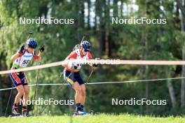 24.08.2024, Otepaeae, Estonia (EST): Haavard Tosterud (NOR), Vitalii Mandzyn (UKR) - IBU Summer Biathlon World Championships, sprint junior men, Otepaeae (EST). www.nordicfocus.com. © Manzoni/NordicFocus. Every downloaded picture is fee-liable.