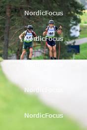 24.08.2024, Otepaeae, Estonia (EST): Juozas Augustinavicius (LTU), Srdjan Lalovic (BIH), (l-r) - IBU Summer Biathlon World Championships, sprint junior men, Otepaeae (EST). www.nordicfocus.com. © Manzoni/NordicFocus. Every downloaded picture is fee-liable.