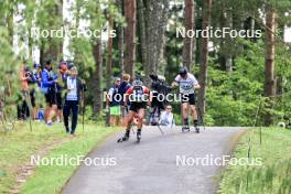 24.08.2024, Otepaeae, Estonia (EST): Artyom Afanasyev (KAZ), Emil Frisk (DEN), (l-r) - IBU Summer Biathlon World Championships, sprint junior men, Otepaeae (EST). www.nordicfocus.com. © Manzoni/NordicFocus. Every downloaded picture is fee-liable.