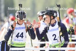 24.08.2024, Otepaeae, Estonia (EST): Shio Kuchukian (GEO), Armen Avetisyan (GEO), (l-r) - IBU Summer Biathlon World Championships, sprint junior men, Otepaeae (EST). www.nordicfocus.com. © Manzoni/NordicFocus. Every downloaded picture is fee-liable.