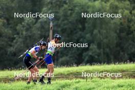 24.08.2024, Otepaeae, Estonia (EST): Jakub Borgula (SVK), David Folea (ROU), (l-r) - IBU Summer Biathlon World Championships, sprint junior men, Otepaeae (EST). www.nordicfocus.com. © Manzoni/NordicFocus. Every downloaded picture is fee-liable.