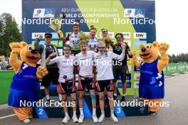 24.08.2024, Otepaeae, Estonia (EST): Haavard Tosterud (NOR), Sivert Gerhardsen (NOR), (l-r) - IBU Summer Biathlon World Championships, sprint junior men, Otepaeae (EST). www.nordicfocus.com. © Manzoni/NordicFocus. Every downloaded picture is fee-liable.