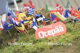 24.08.2024, Otepaeae, Estonia (EST): Event Feature: flags - IBU Summer Biathlon World Championships, sprint junior men, Otepaeae (EST). www.nordicfocus.com. © Manzoni/NordicFocus. Every downloaded picture is fee-liable.