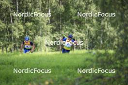 24.08.2024, Otepaeae, Estonia (EST): Jesper Nelin (SWE), Anton Dudchenko (UKR), (l-r) - IBU Summer Biathlon World Championships, sprint men, Otepaeae (EST). www.nordicfocus.com. © Manzoni/NordicFocus. Every downloaded picture is fee-liable.