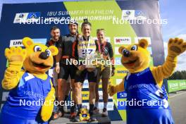 24.08.2024, Otepaeae, Estonia (EST): Florent Claude (BEL), Thierry Langer (BEL), (l-r) - IBU Summer Biathlon World Championships, sprint men, Otepaeae (EST). www.nordicfocus.com. © Manzoni/NordicFocus. Every downloaded picture is fee-liable.