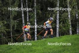 24.08.2024, Otepaeae, Estonia (EST): Wojciech Skorusa (POL), Vasil Zashev (BUL), (l-r) - IBU Summer Biathlon World Championships, sprint men, Otepaeae (EST). www.nordicfocus.com. © Manzoni/NordicFocus. Every downloaded picture is fee-liable.