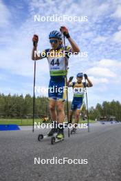 24.08.2024, Otepaeae, Estonia (EST): Oscar Andersson (SWE), Alfred Eriksson (SWE), (l-r) - IBU Summer Biathlon World Championships, sprint men, Otepaeae (EST). www.nordicfocus.com. © Manzoni/NordicFocus. Every downloaded picture is fee-liable.