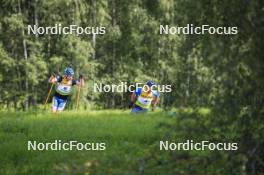 24.08.2024, Otepaeae, Estonia (EST): Jesper Nelin (SWE), Anton Dudchenko (UKR), (l-r) - IBU Summer Biathlon World Championships, sprint men, Otepaeae (EST). www.nordicfocus.com. © Manzoni/NordicFocus. Every downloaded picture is fee-liable.