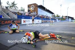 24.08.2024, Otepaeae, Estonia (EST): Maria Remenova (SVK), Lotte Lie (BEL), (l-r) - IBU Summer Biathlon World Championships, sprint women, Otepaeae (EST). www.nordicfocus.com. © Manzoni/NordicFocus. Every downloaded picture is fee-liable.